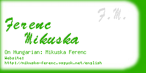ferenc mikuska business card